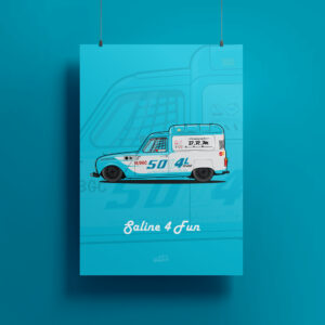 Affiche Renault 4L - Saline 4 Fun