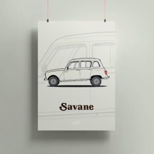 Affiche Renault 4L Savane