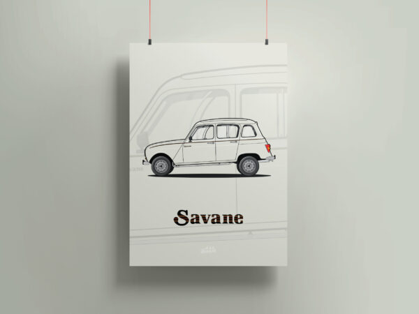 Affiche Renault 4L Savane