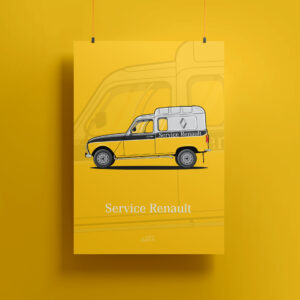 Affiche Renault 4L - Service Renault