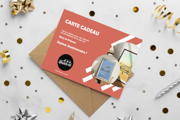 Carte Cadeau - Illustration Renault 4L