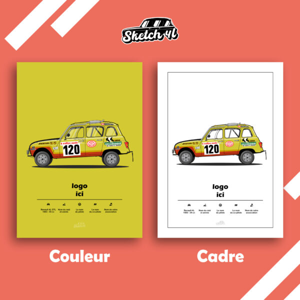 Fond affiche Renault 4L