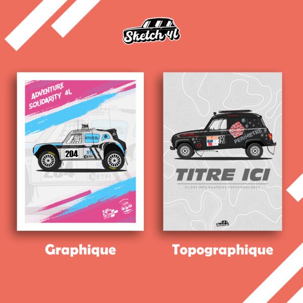 Fond affiche Renault 4L